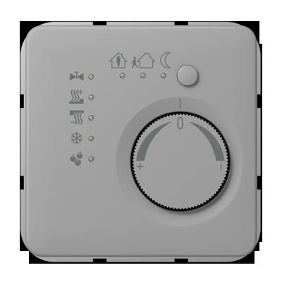 JUNG CD2178GR KNX room thermostat with integrated bus coupler and temperature value adjustment knob - grey