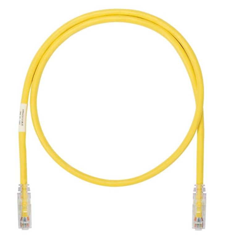 PANDUIT UTP6ASD3MYL Copper Patch Cord- Cat 6A SD- Yellow UTP Cable- 3 Meter