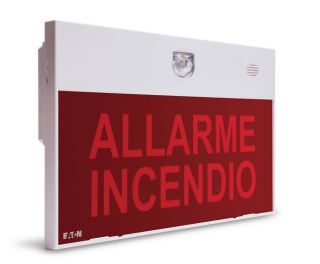 COOPER CSA FIRE EFSB-3-A NEW ADDRESSED SIGNAGE PANEL WITH EN54-3 SIREN