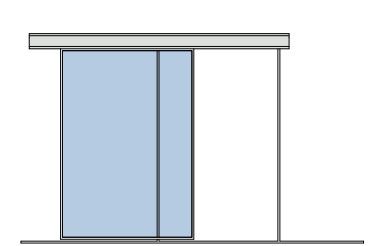 RIB AA90028B SLIDER 200 1 door. L 2500 mm.
