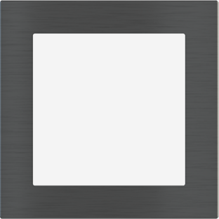 EKINEX EK-DQS-GBU Placca Deep (FF e 71 e 20Venti ) quadrata - METALLO (ALLUMINIO) carbonio
