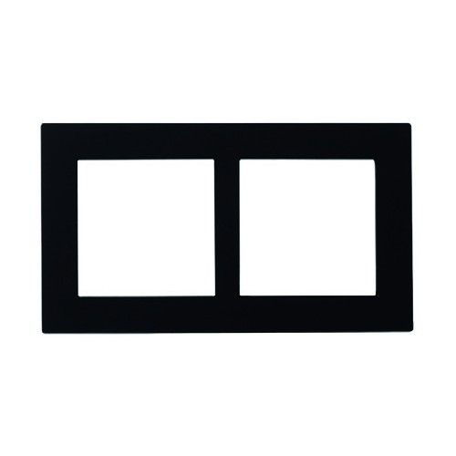 EELECTRON PO60A60PL-3 PLACCA DOPPIA 2x60 PLASTICA VERNICIATA NERO