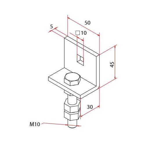 FAAC A4506_0558 TM2 SUP - -L- BRACKET_1PC