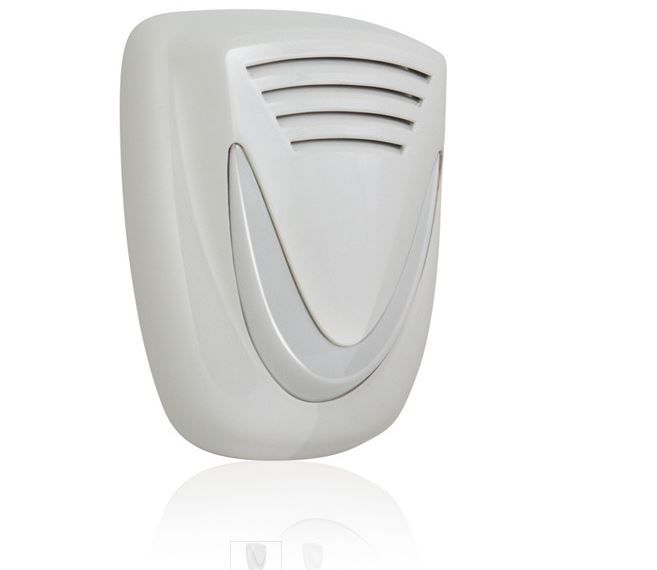 VENITEM 23.26.28 Sirena MINI MURANO AL autoalimentata biancoperlato-arancio + lampeggiante led 