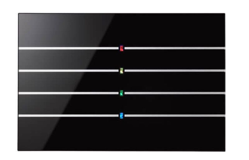 BLUMOTIX BX-RKBG-SILVER QUBIK Multifunction KNX keyboard in rectangular glass