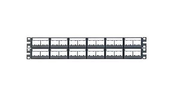 PANDUIT CPPL48WBLY Patch Panel- 48 Port- Modular Snap In- Black