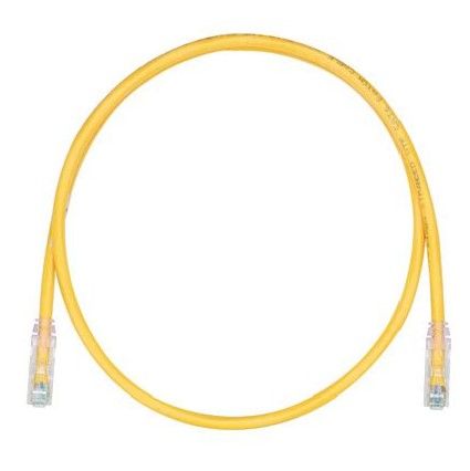 PANDUIT UTPSP3MYLY Patch Cord in Rame- Cat 6- Yellow UTP Cable- 3 Meter