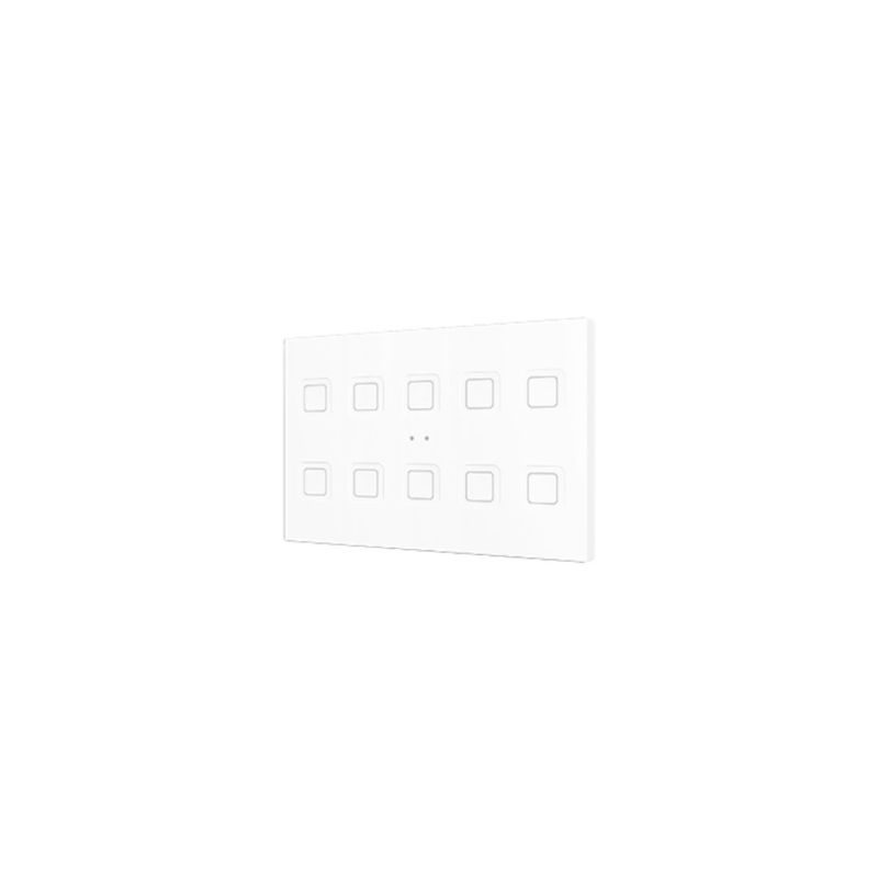 ZENNIO ZVITXLX10W TECLA XL 10-key backlit capacitive touch switch, white