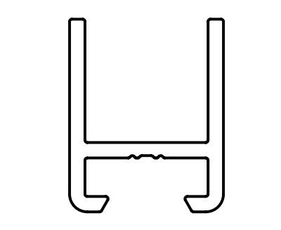 FAAC 105802 PROFILO ANTA FISSA LAVORATO L= 5.100mm TK20