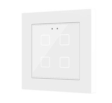 ZENNIO ZVIF55X4VTW Tastiera capacitiva Flat55, 4 Tasti, bianco