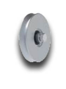 2061L fadini ruota ø 90 mm gola a V per cancelli scorrevoli 2061l