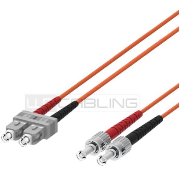 WP RACK WPC-FP1-6STSC-100 FIBER OPTIC MULTIMODE PATCH CORD 62,5/125 ST-SC, 10 MT. OM1