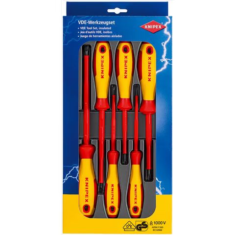 KNIPEX 00 20 12 V01 Set of 6 1000V screwdrivers