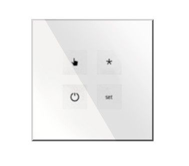 BLUMOTIX BX-Q04W-P KRISTAL KNX keyboard glass icons 80X80 White
