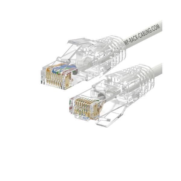 WP RACK WPC-PAT-6AU050W-S SLIM PATCH CABLE CAT.6A U-UTP, 5.0m WHITE