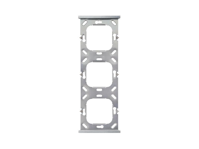 ELSNER 70305 Frame Corlo Plane 3-gang- chrome matt Frame for mo