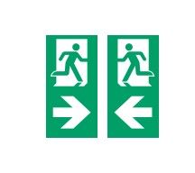 COOPER CSA LIGHTING 40071354509 SX/DX-W LED PANEL, ISO7010, 20 m