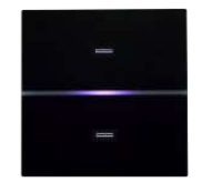EELECTRON 9025GL02B03 DOPPIO VETRO 2 CH. - NERO + RGB