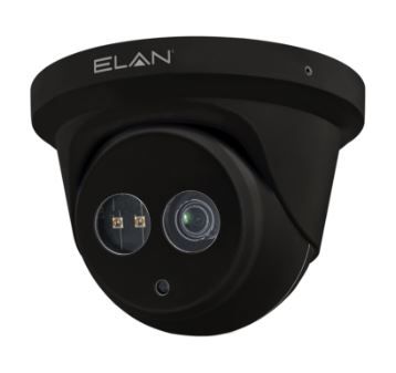 EL-IP-OTF2-BK Telecamere IP ELAN Sorveglianza IP Telecamera torretta da esterno con obiettivo fisso da 2 MP con IR (Nero)