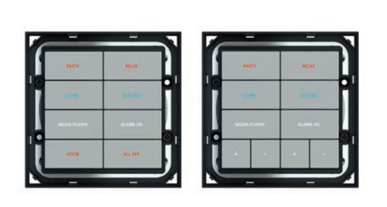 EKINEX EK-T4R-20-BL-GAG kit of 4 horizontal rectangular 20 Series buttons (30x15)