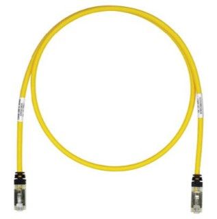 PANDUIT STP6X0.5MYL Patch Cord in Rame- Cat 6A- Yellow S/FTP Cable- 0.5 meter