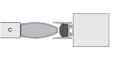 FAAC 112002 COUNTERBATTED PROFILE FOR RX MSE 110 WIRELESS