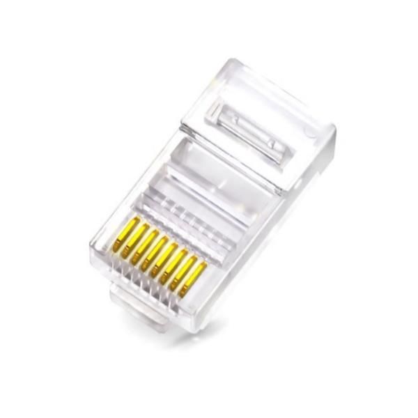 WP RACK WPC-MDP-883-6UP-R50T PLUG CAT.6 CON FORI PASSANTI RJ45 UTP PER CAVO TONDO RIGIDO