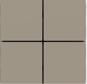 EKINEX EK-TQQ-FCC Kit 4 tasti FF (Form/Flank/NF) quadrati (40x40) Colore Cacao Orinoco