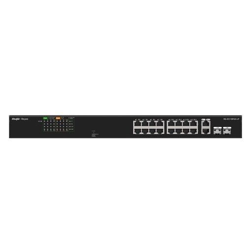 RUIJIE RG-ES118FGS-LP 16-Port 100Mbps + 2 Gigabit RJ45/SFP Combo Ports,
