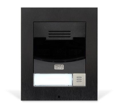 9155301BF 2N IP Solo without camera- flush mount- black