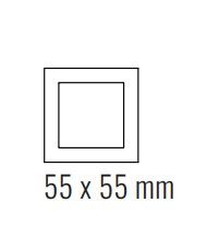 EKINEX EK-PQG-6-GA Pack of 6 square plastic window plates 55x55mm
