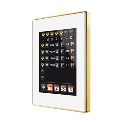 ZENNIO ZVI-Z41LIT-WG Touch Z41 Lite, oro cornice bianco