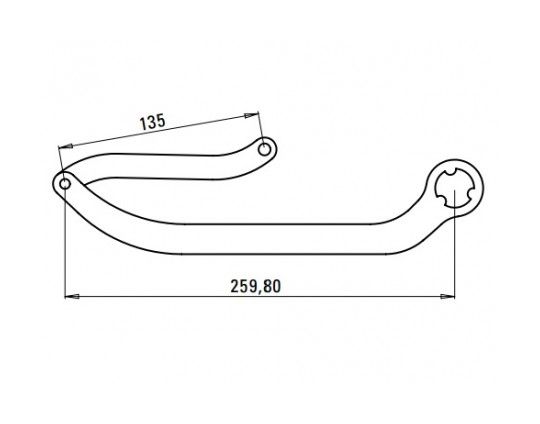 FAAC 105740 COPPIA BRACCI NIGHT & DAY TIPO ND8 BIANCO