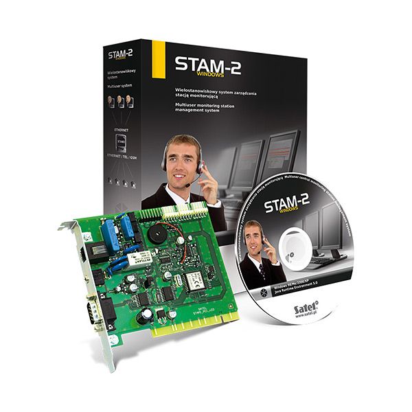 SATEL STAM-2 BT STAM-1 P telephone base reception card with STAM-2 software for 3 stations