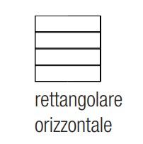 EKINEX EK-TRO-GB Tasto rettangolare orizzontale metallo per pulsante 4 canali serie FF ( 4pz )