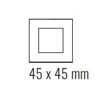 EKINEX EK-PQP-6-GA Confezione 6 placche quadrate plastica finestra 45x45mm