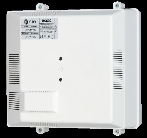 CDVI BSM602 STABILIZED 12V-2A POWER SUPPLY WITH BATTERY CHARGER