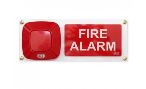 INIM INCENDIO PLEXI_ES2000-1SX Pannello- in plexiglas- di segnalazione "“ALLARME INCENDIO” con sbandieramento a SINISTRA