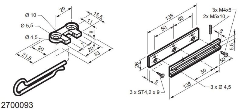 MINGARDI 2700093 Universal kit for applications on open windows