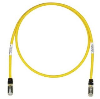 PANDUIT STP6X5MYL Copper Patch Cord- Cat 6A- Yellow S/FTP Cable- 5 meters