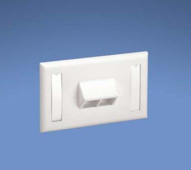 PANDUIT NK2HSFIWY NK 2-port- single gang- sloped horizontal faceplate