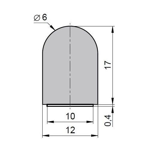 SOMMER YS10332-00001 Profilo in gomma (passivo) da 6m, nero