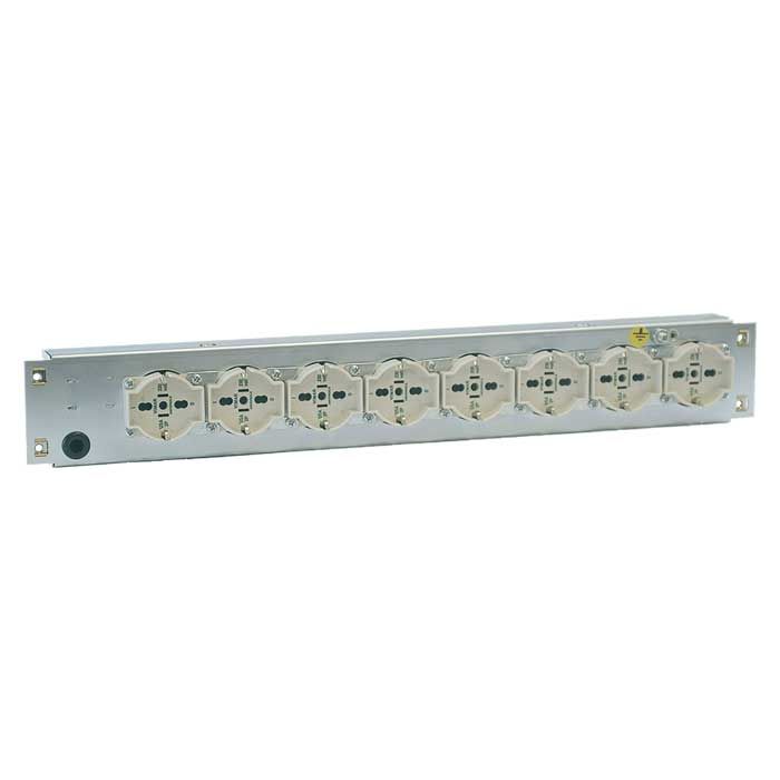 PASO P8008-D Multi-standard 8-socket network distribution rack panel