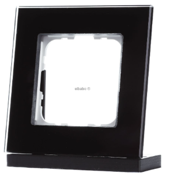 MDT BE-GTR1S.01 KNX glass frame, 1 seat, black BE-GTR1S.01
