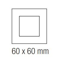 EKINEX EK-SQS-F Placca quadrata finestra 60X60 in NTM