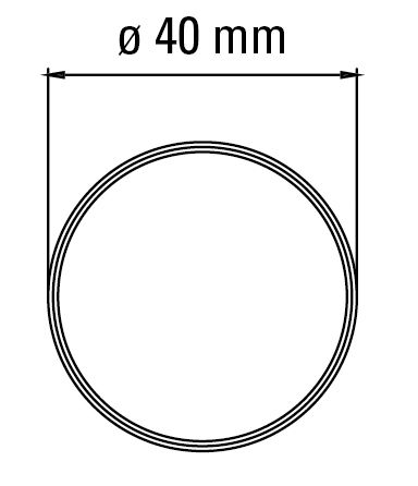 FAAC 132277 ROUND TUBE ADAPTER 40 x 1-1.5 GROOVED