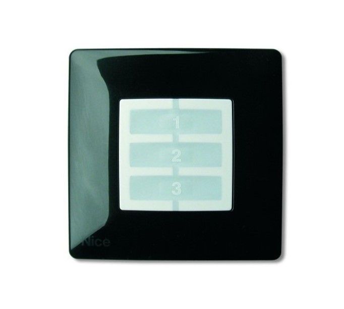 NICE WSB Square wall plate, black - 10 pieces