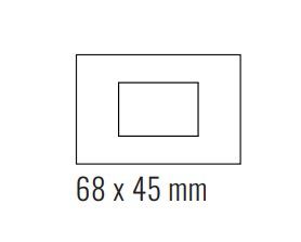 EKINEX EK-DRG-GA Placca rettangolare in plastica finestra 68X45