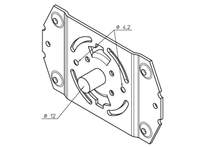 CAME 001YM0139 Supporto per fianco Kommerling