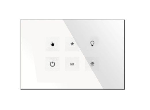 BLUMOTIX BX-R06W-P KRISTAL Tastiera KNX icone vetro 120X80 Bianco